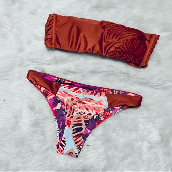 Maaji Other - SOLD New Maaji Lurex Reversible Bandeau Bikini Set